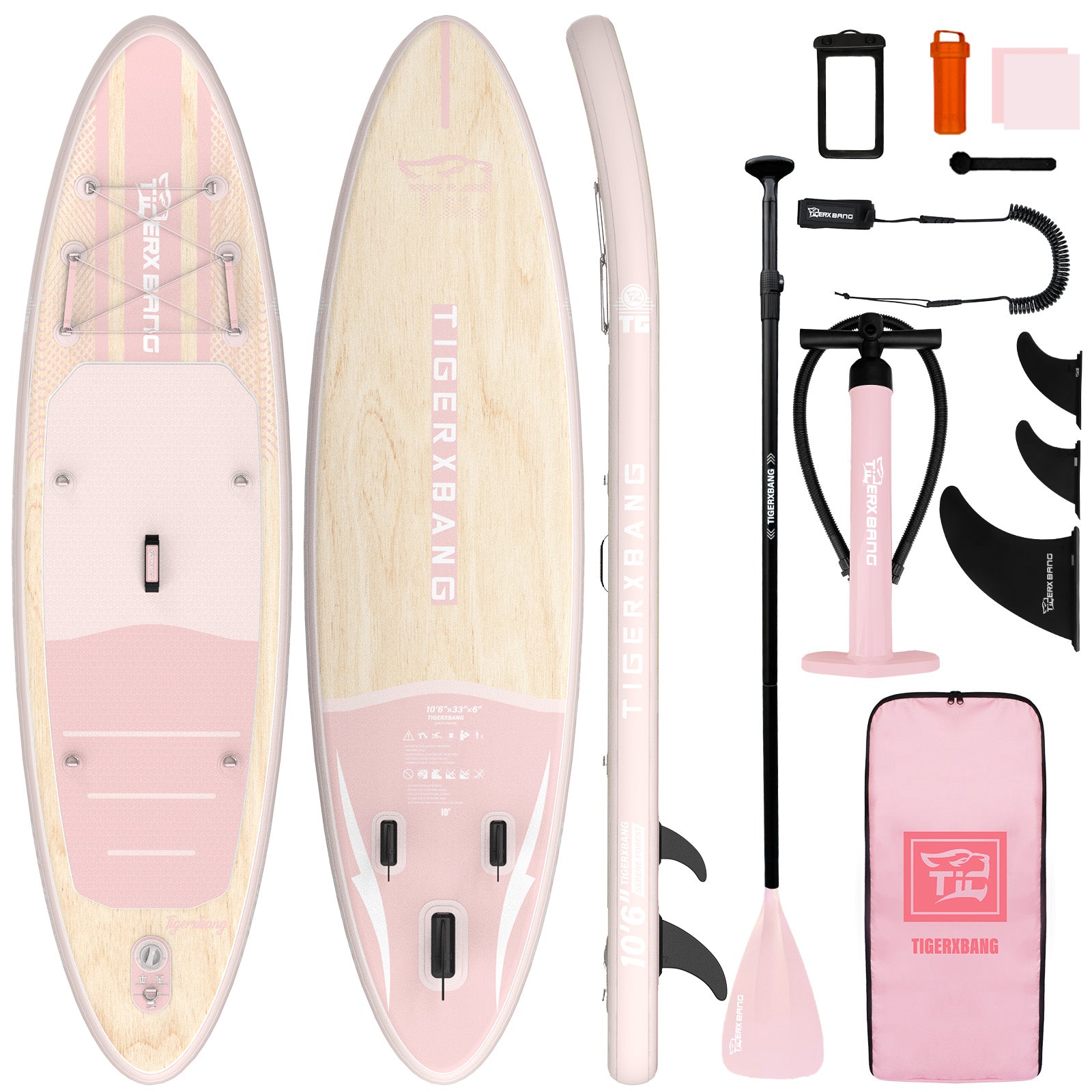 TIGERXBANG SERENE FOREST 10'6" Inflatable Stand Up Paddle Board