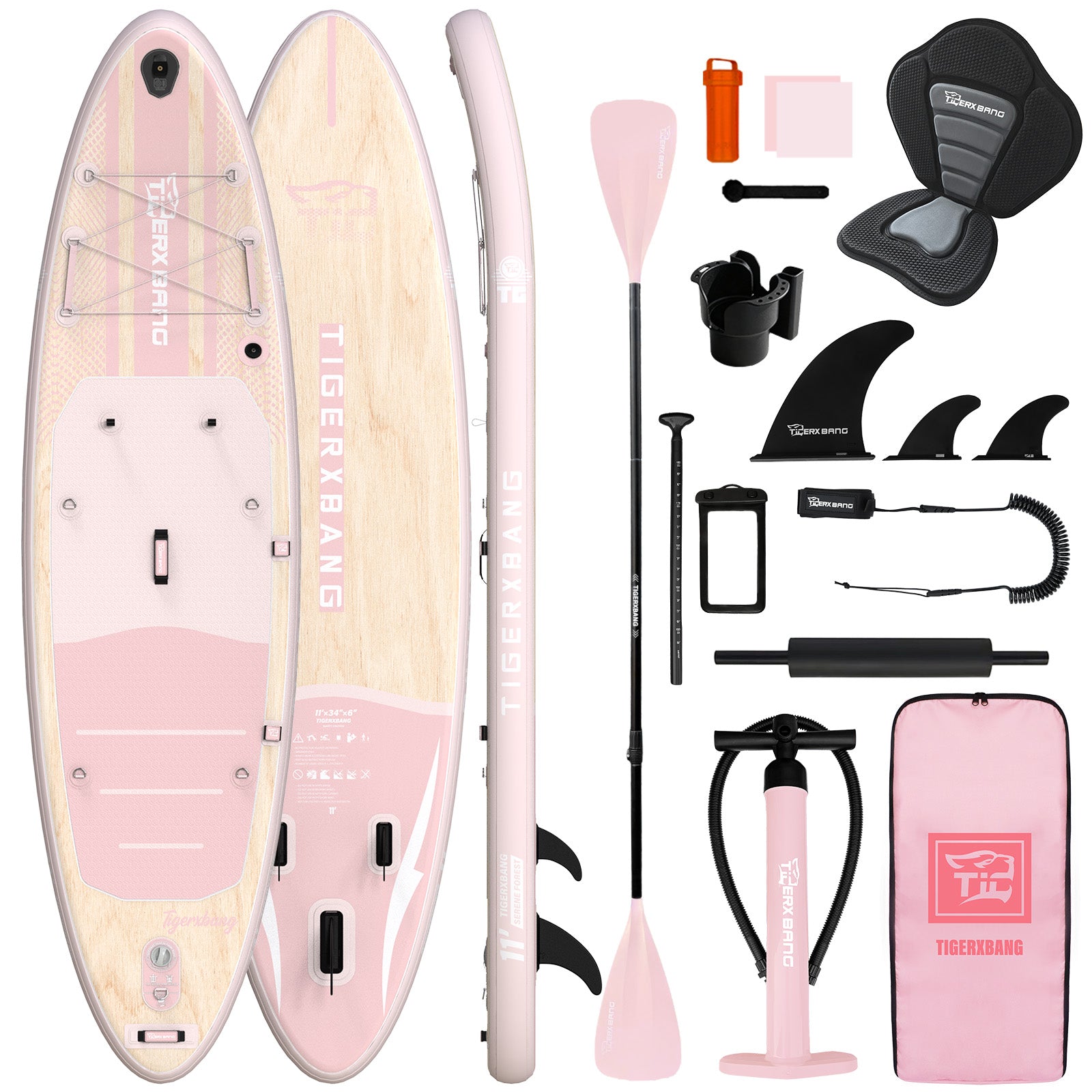 TIGERXBANG SERENE FOREST PRO 11' Inflatable Stand Up Paddle Board