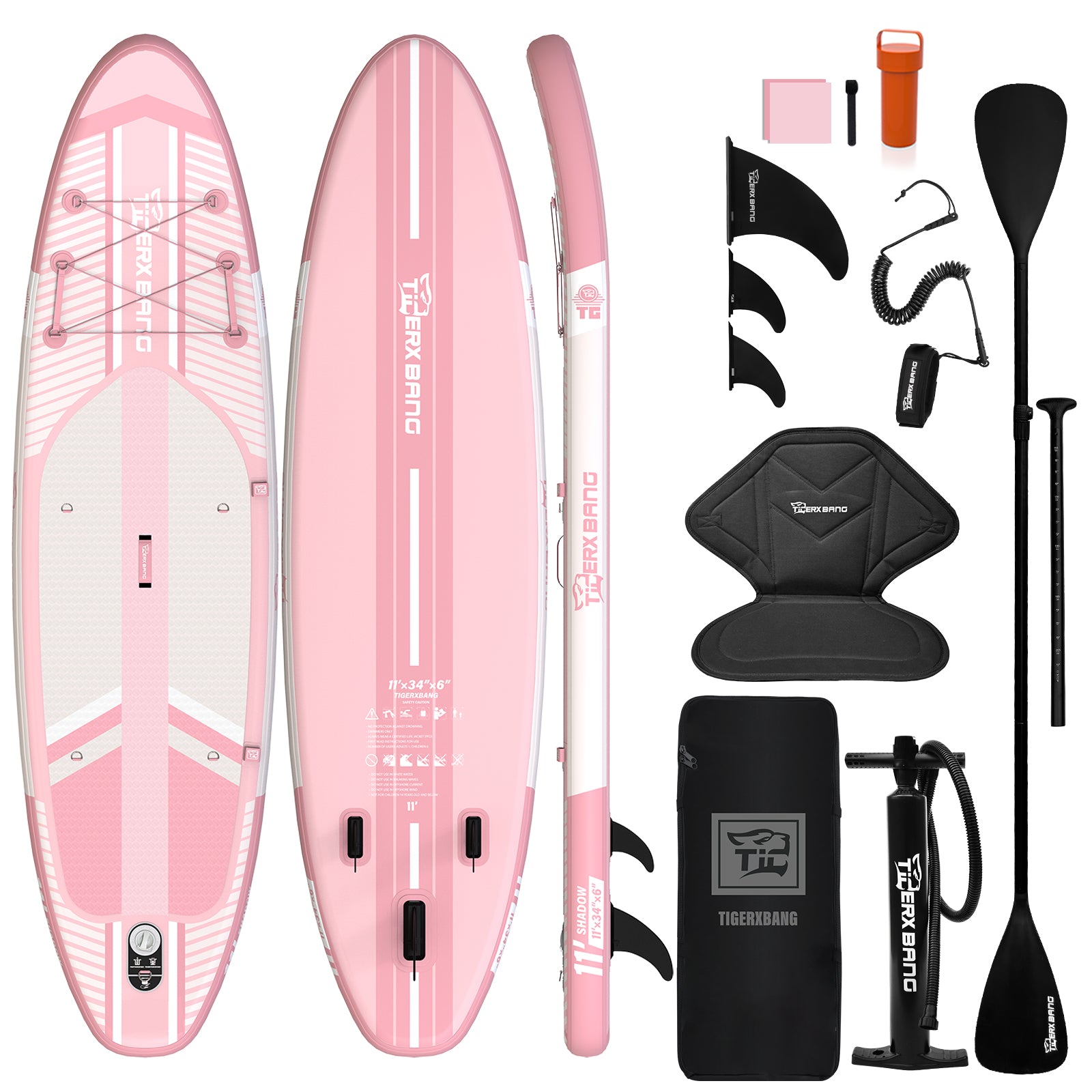 TIGERXBANG SHADOW 11' Inflatable Stand Up Paddle Board