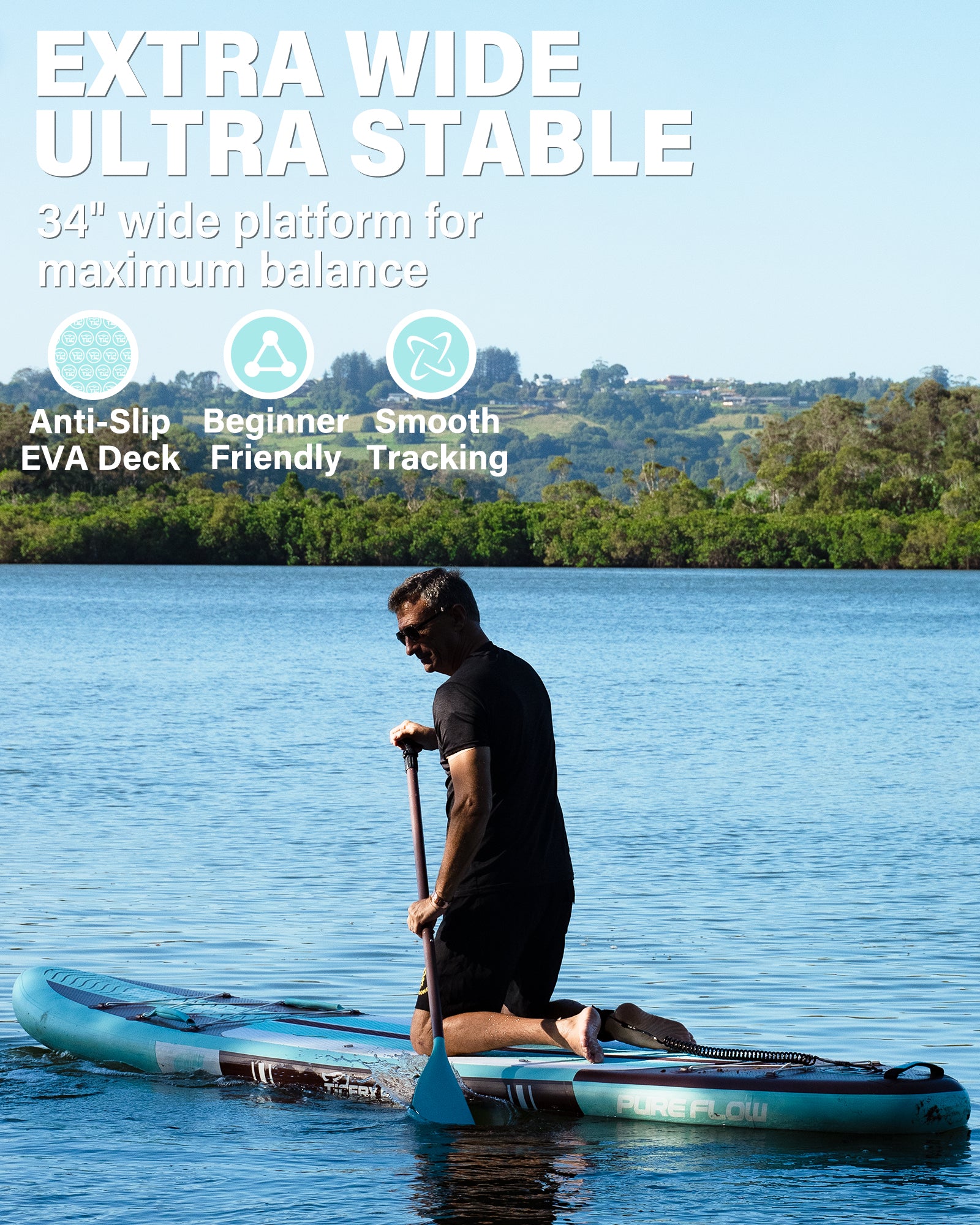 TIGERXBANG Pure Flow 11' Inflatable Paddle Board
