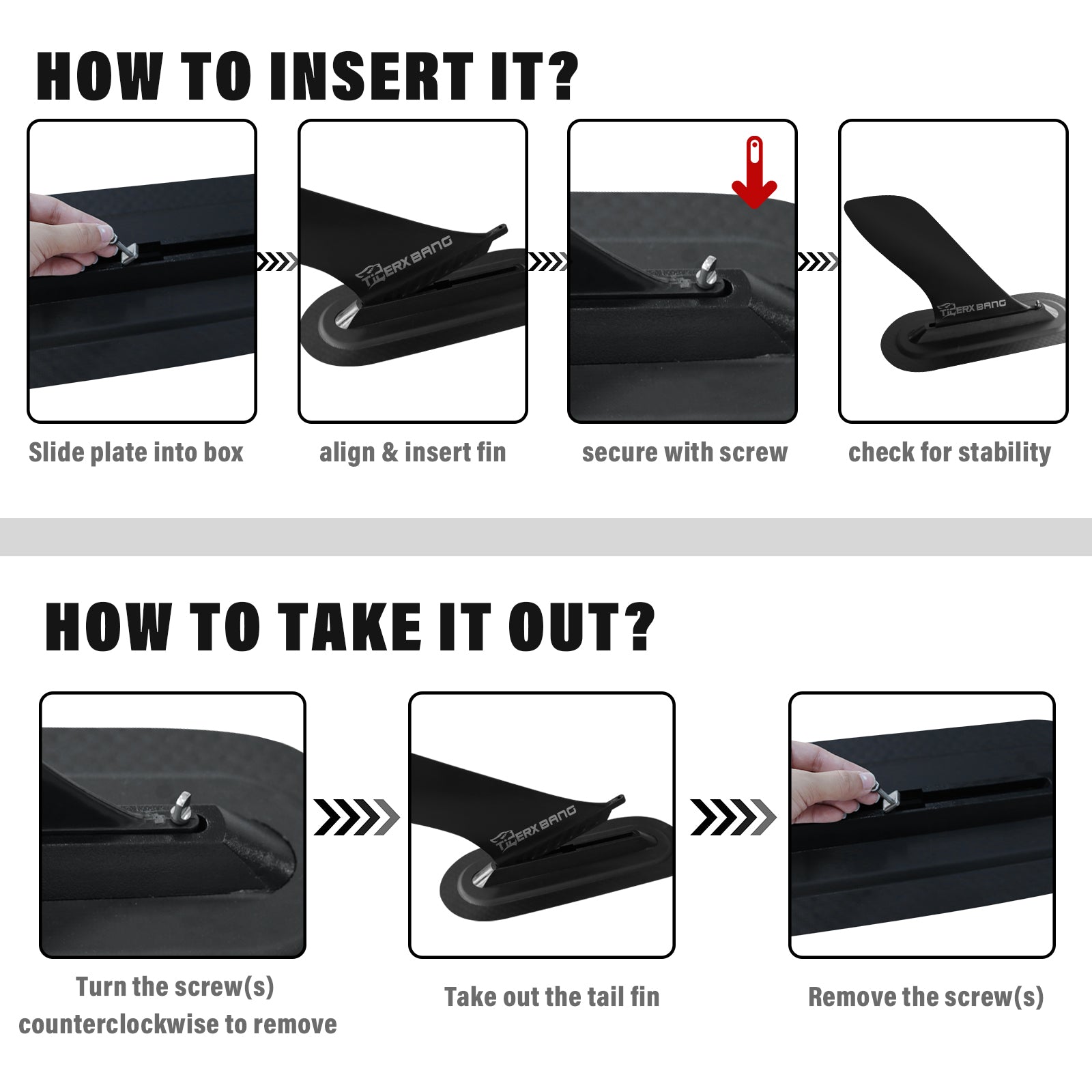 Paddle Board Fin/ Fits US Standard Fin Box (Pandora Collection 10.8' AVAILABILITY)