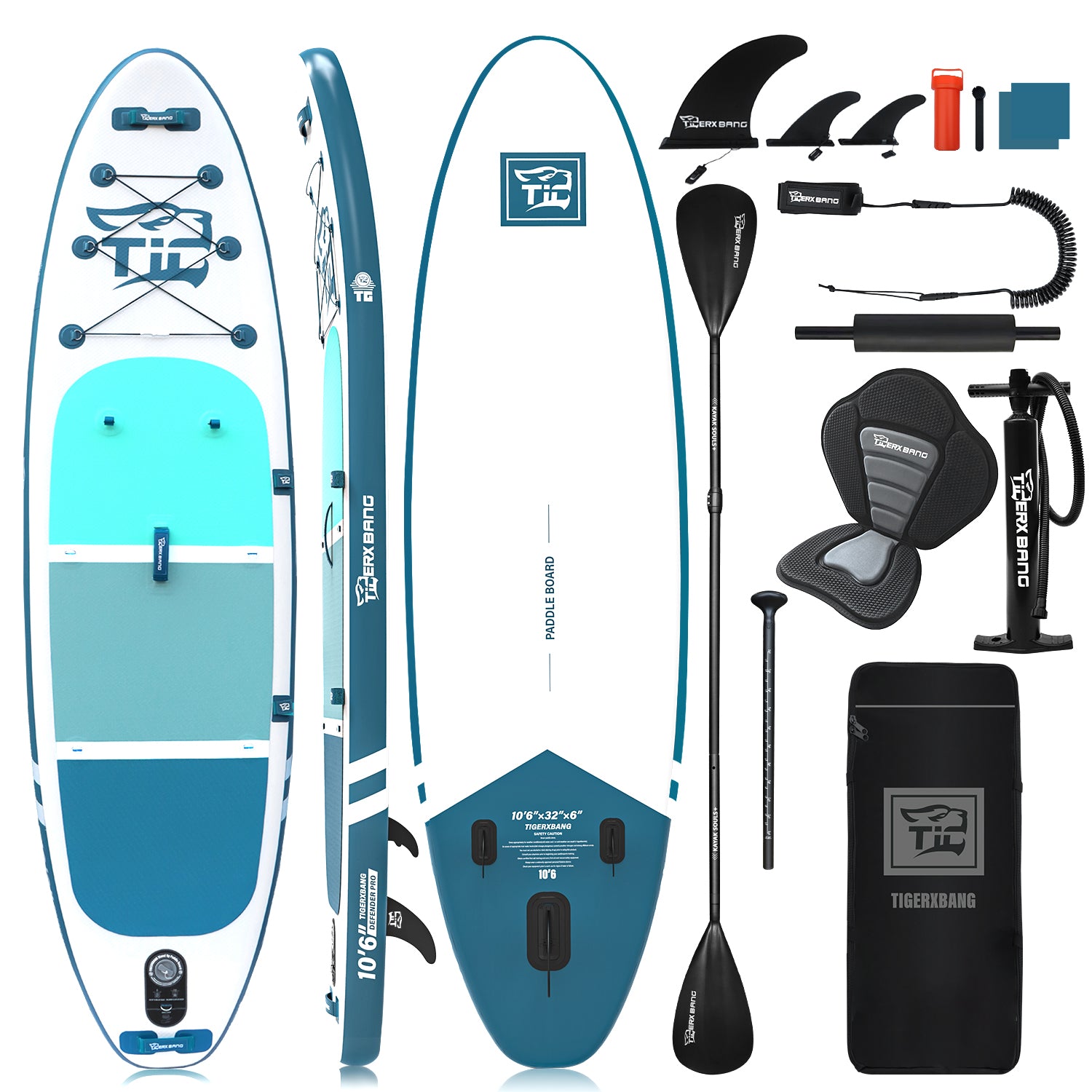 TIGERXBANG Defender Pro 10'6" aufblasbare Allround-Paddleboards