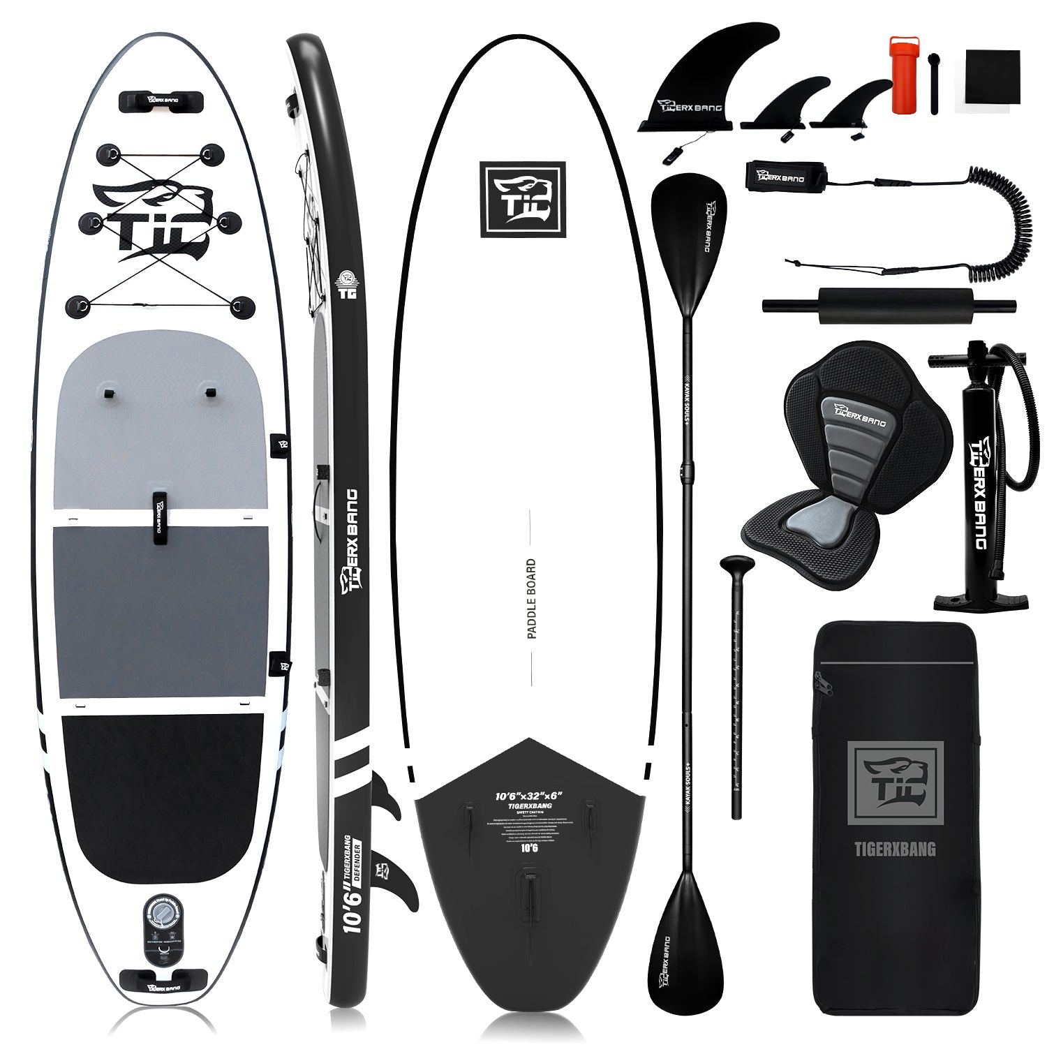 TIGERXBANG Defender Pro 10'6" aufblasbare Allround-Paddleboards