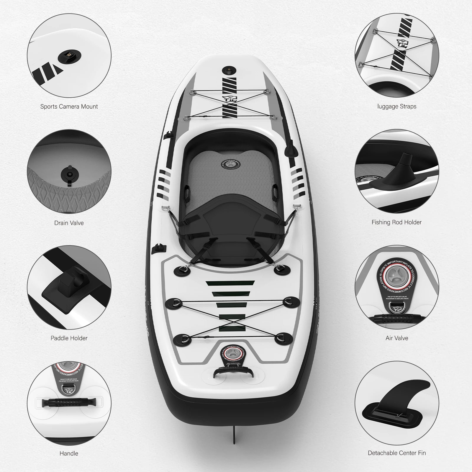 TIGERXBANG 10'2" Inflatable Kayak