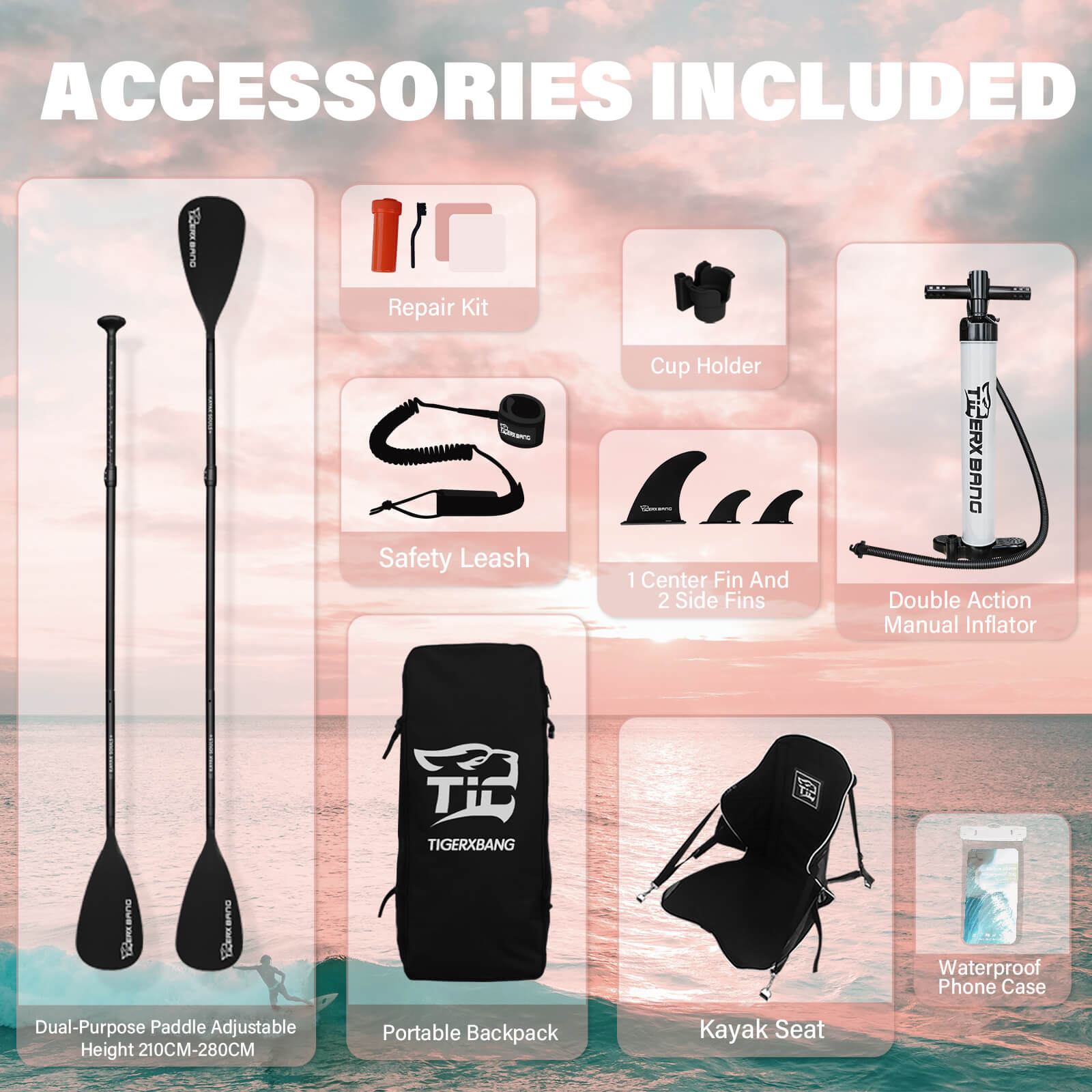 TIGERXBANG POLAR Collection 11'6" Inflatable Paddle Board
