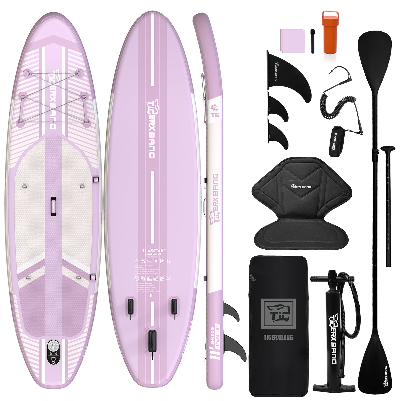 TIGERXBANG SHADOW 11' Inflatable Stand Up Paddle Board