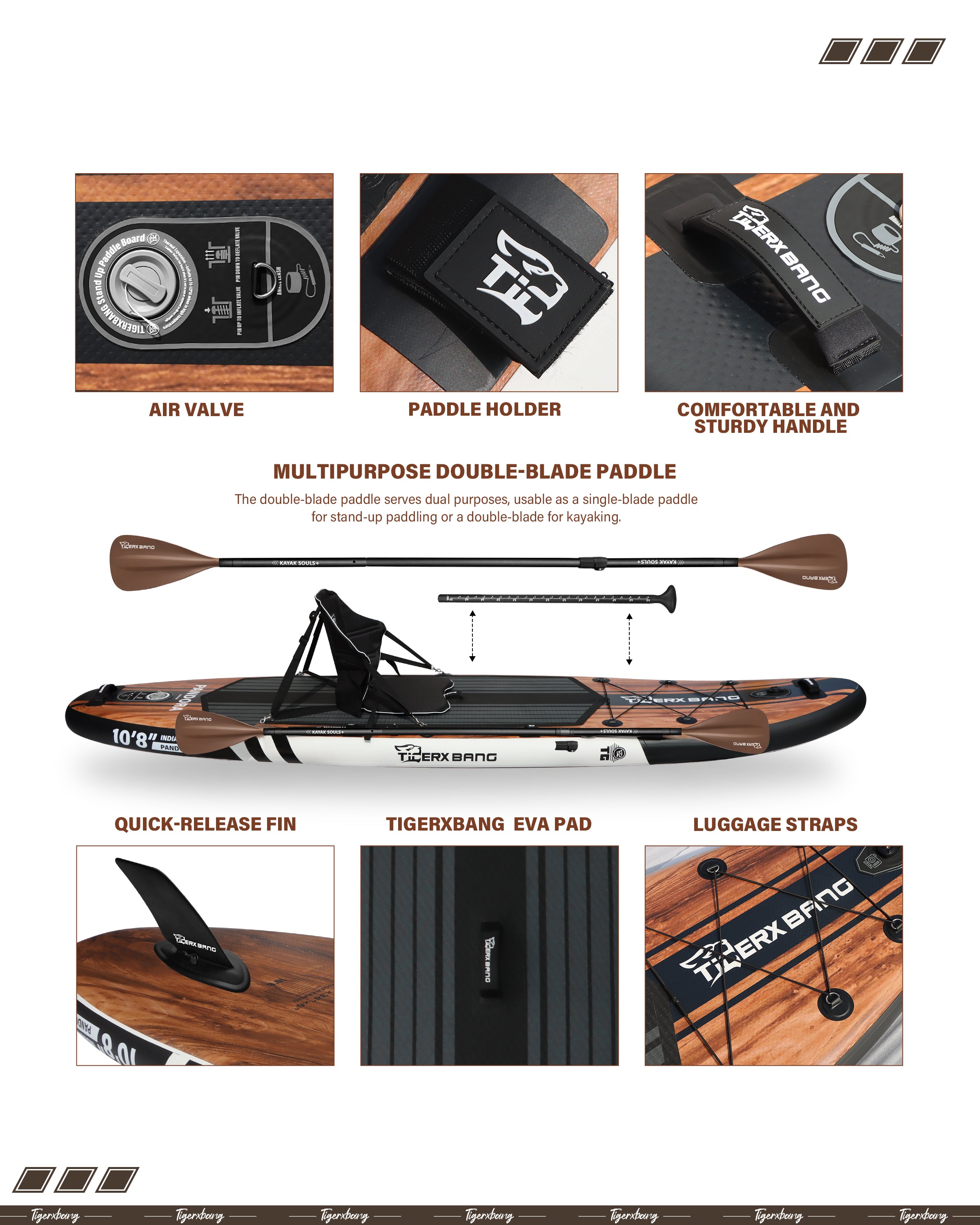 Paddle Board 10.8' Stand Up Paddle Board - TIGERXBANG