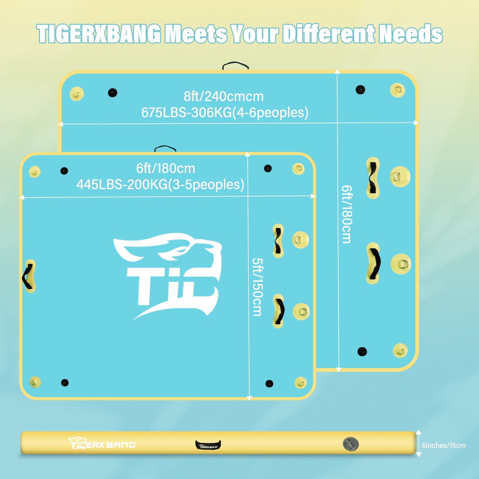 TIGERXBANG Floating Dock 6ft/8ft