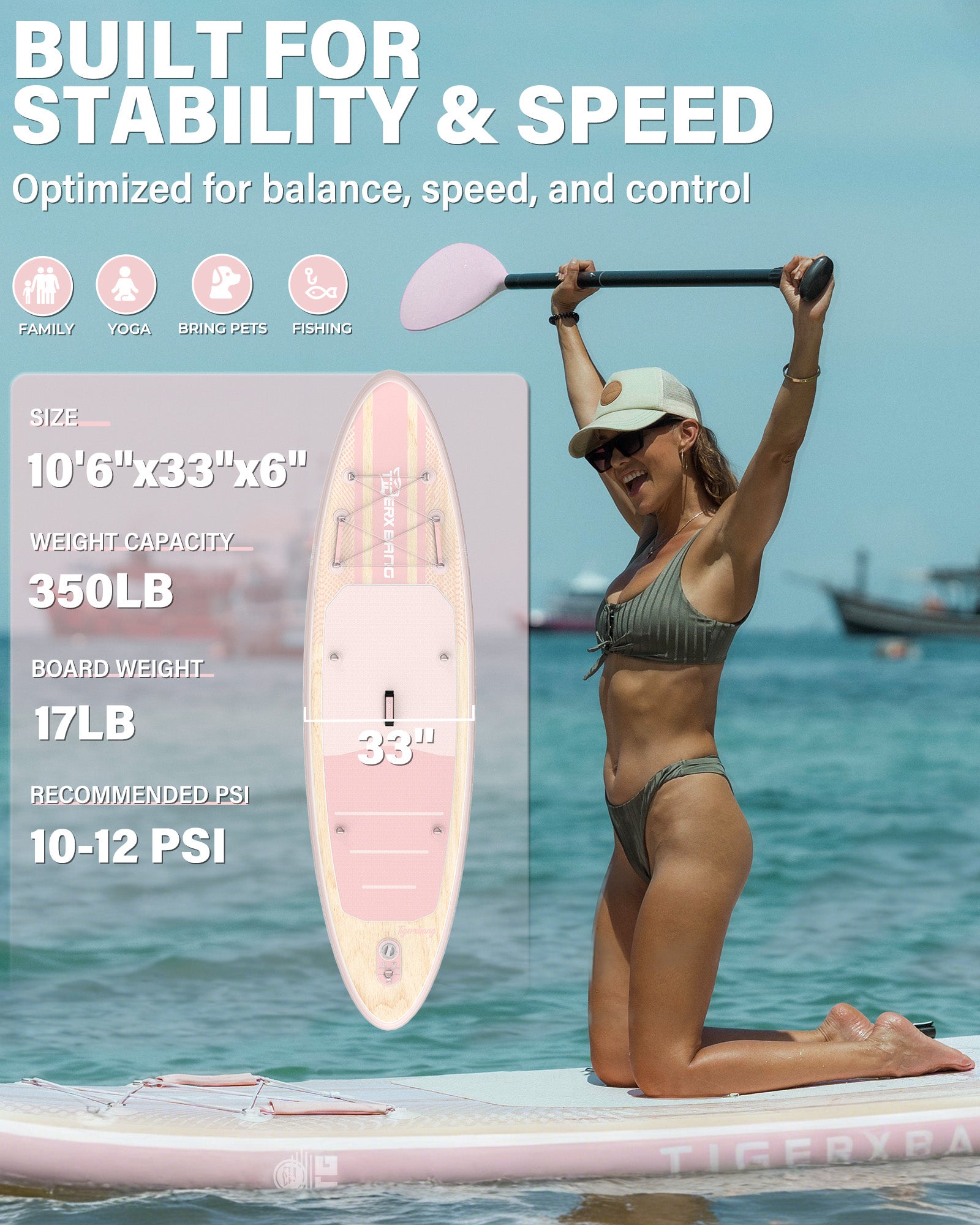 TIGERXBANG SERENE FOREST 10'6" Inflatable Stand Up Paddle Board