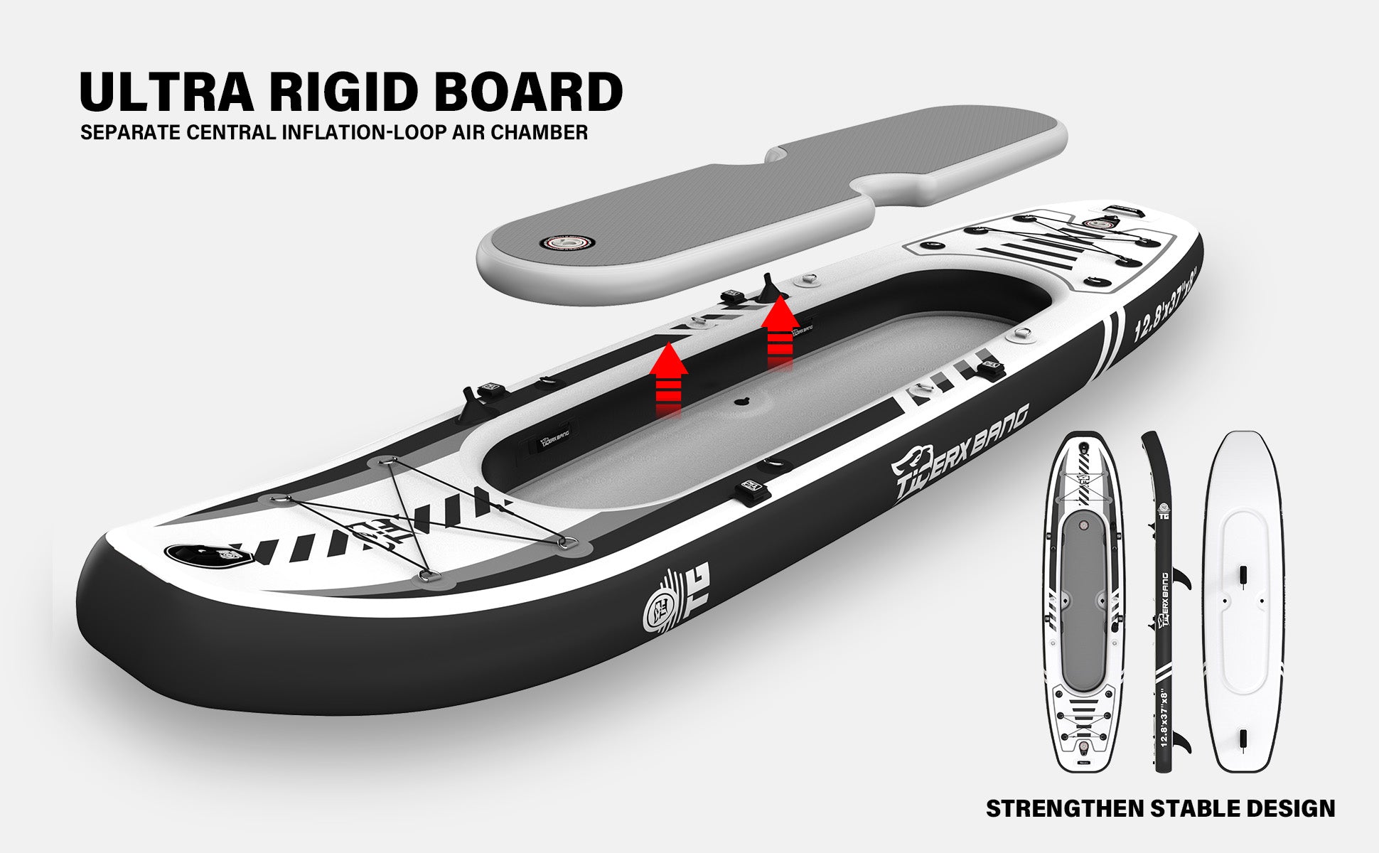 ULTRA RIGID BOARD (FOR TIGERXBANG 12'8" Inflatable Tandem Kayak)