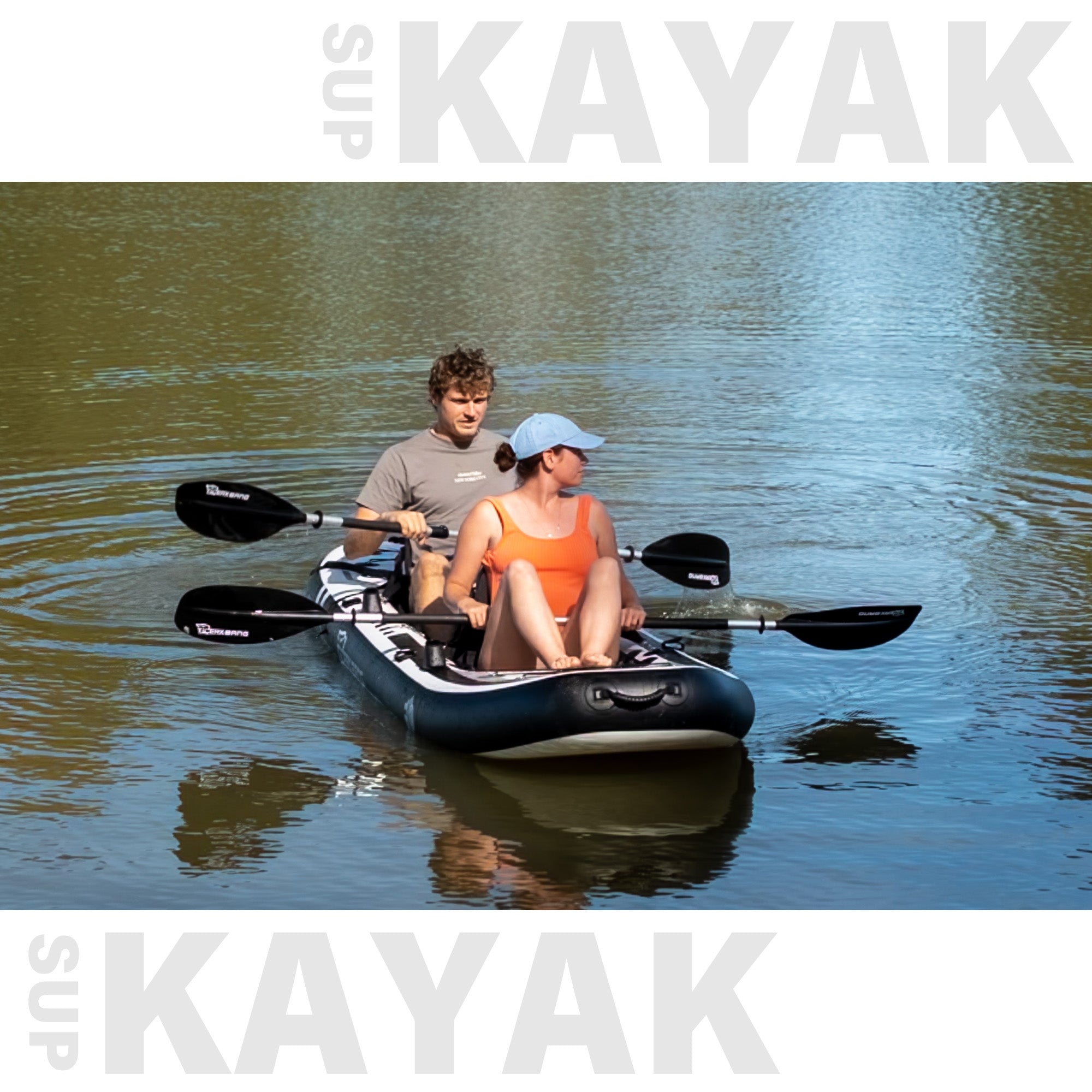 TIGERXBANG 12'8" Inflatable Tandem Kayak