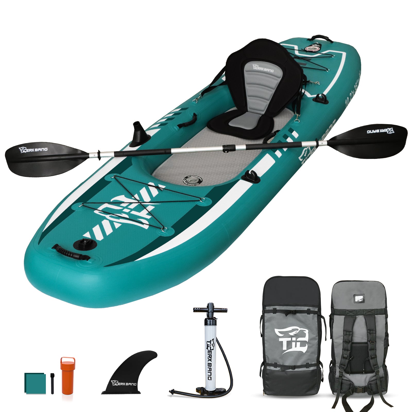 TIGERXBANG 10'2" Inflatable Kayak