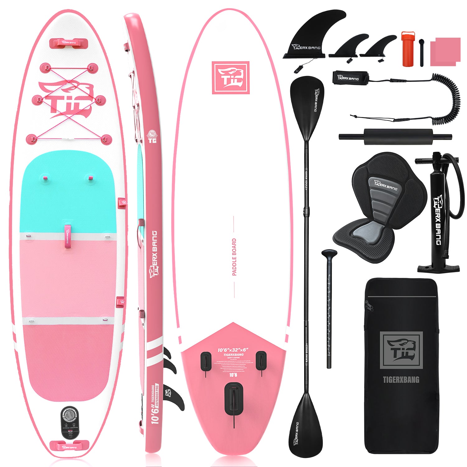 TIGERXBANG Defender Pro 10'6" aufblasbare Allround-Paddleboards