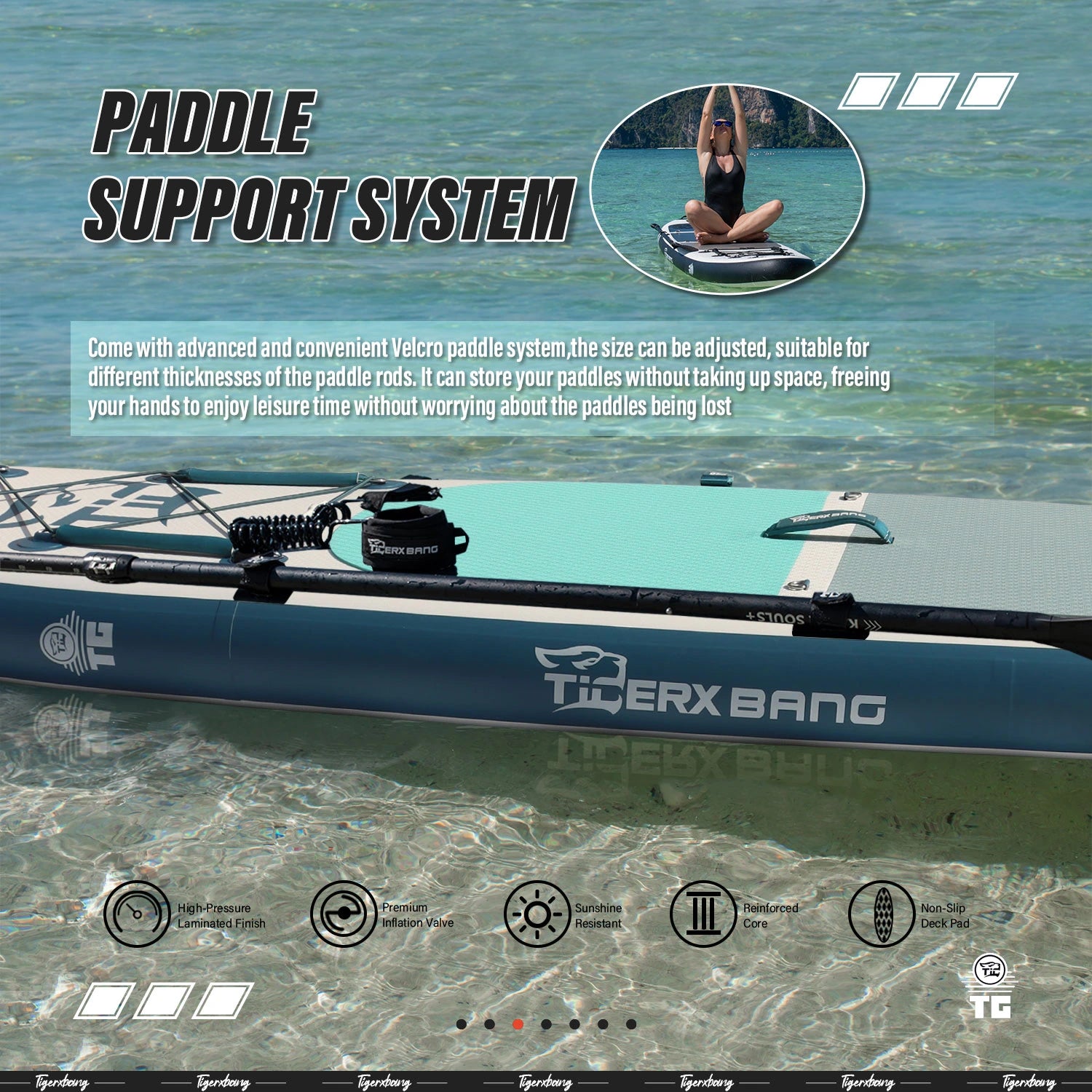 TIGERXBANG Defender Pro 10'6" Inflatable Paddle Board with Kayak Seat