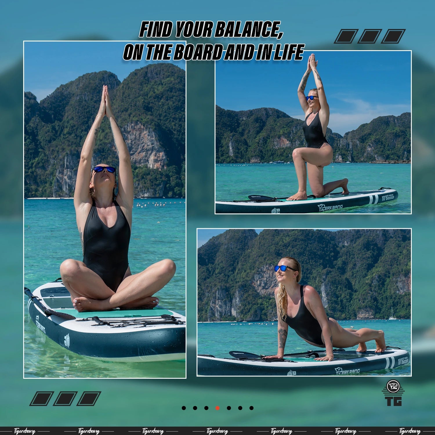 Two Board Complete SUP Package: Yoga 10'8 Inflatable Paddle Boards +  Paddles