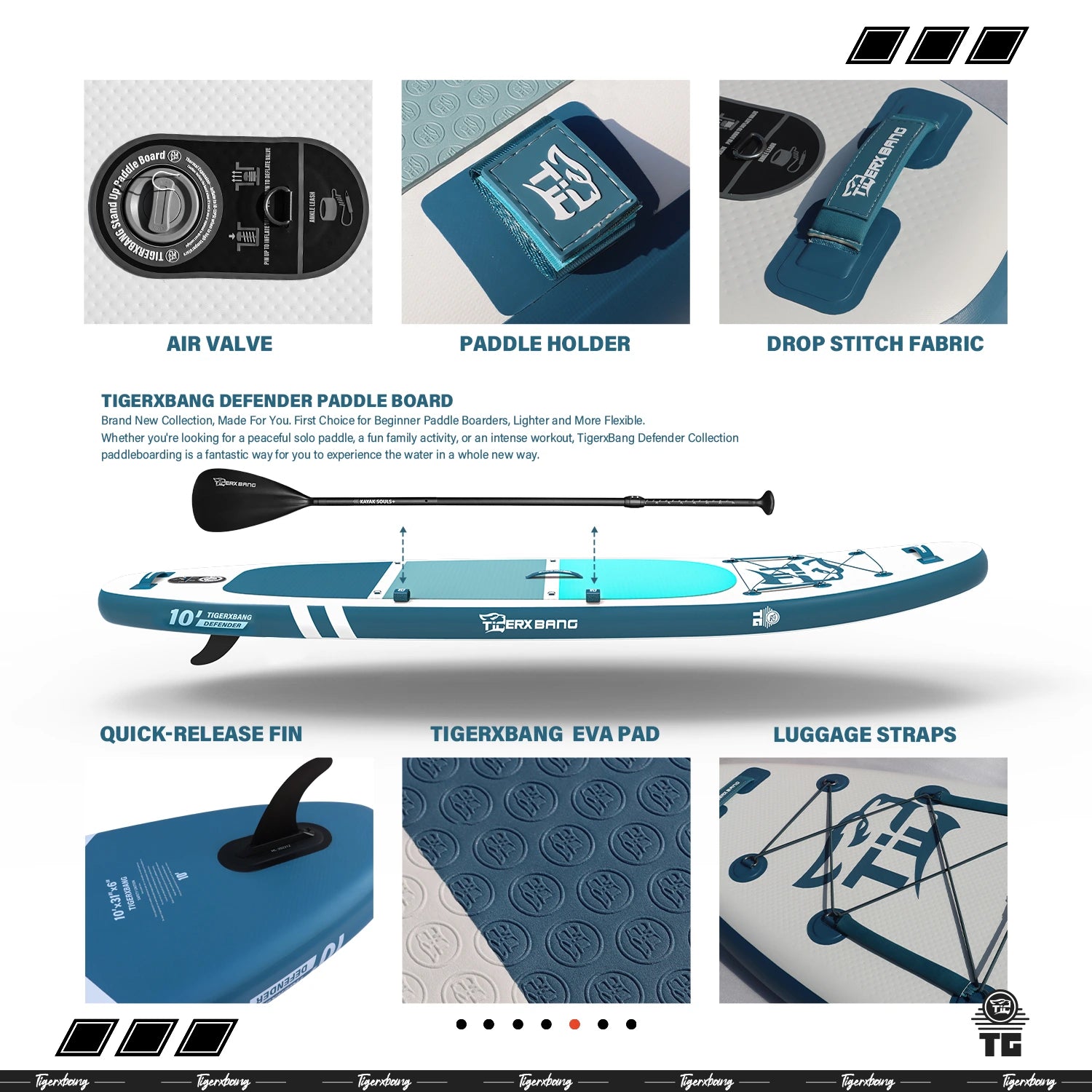 TIGERXBANG Defender 10' All Round Stand-Up-Paddle-Boards