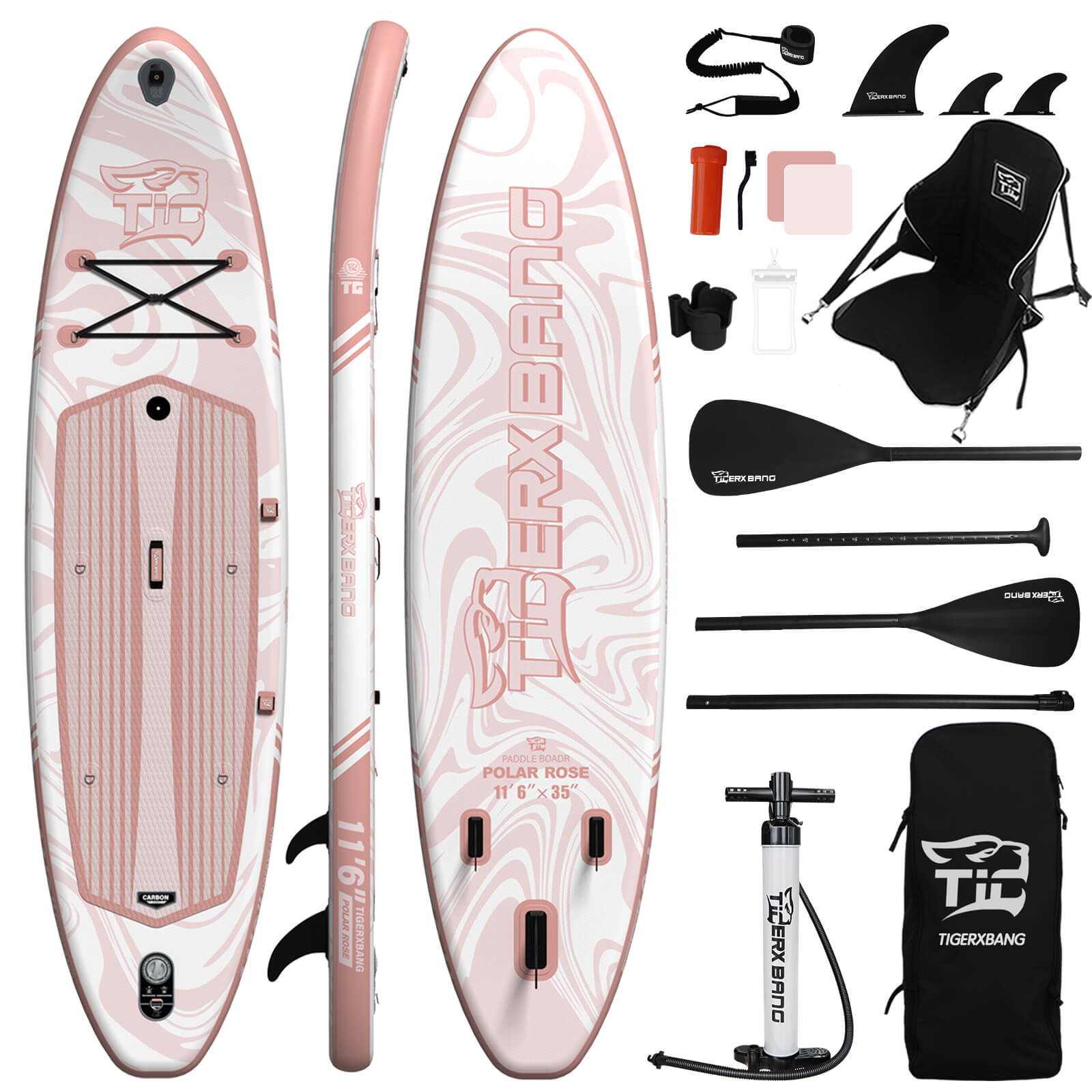 TIGERXBANG POLAR Collection 11'6" Inflatable Paddle Board